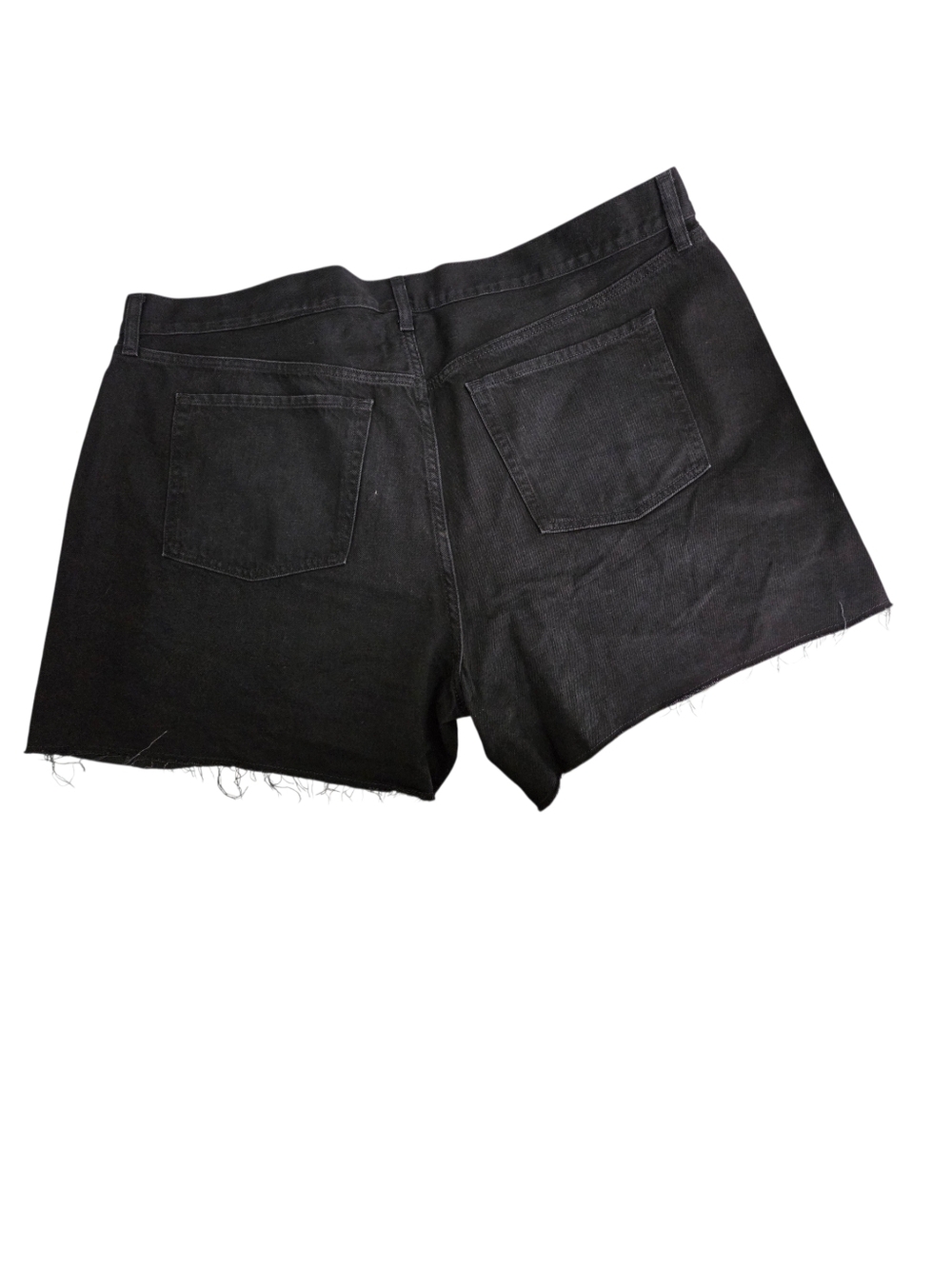 NWOT Old Navy Slouchy Straight Cutoff Shorts Washed Black Size 24 Plus - Picture 4 of 4
